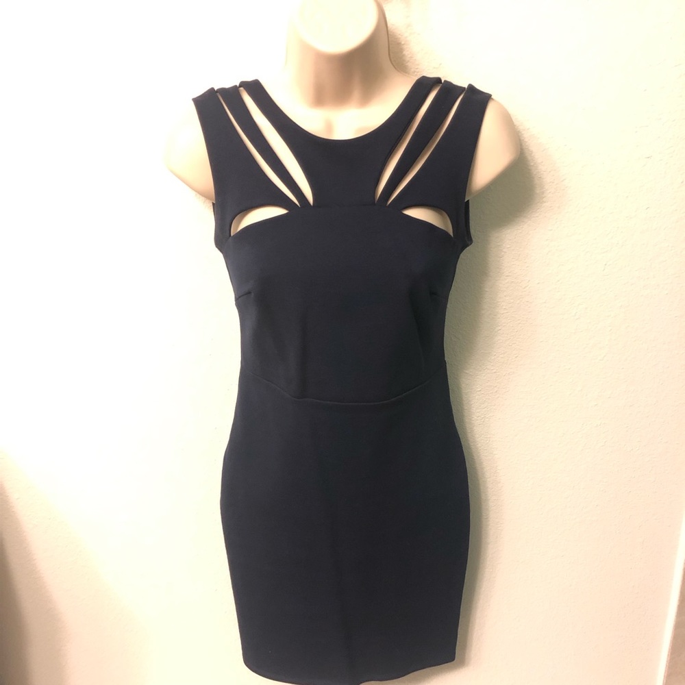 Navy cutout dress
